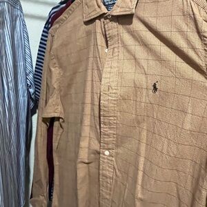 7 shirts Vintage Ralph Lauren Tan Casual Button Down Shirt